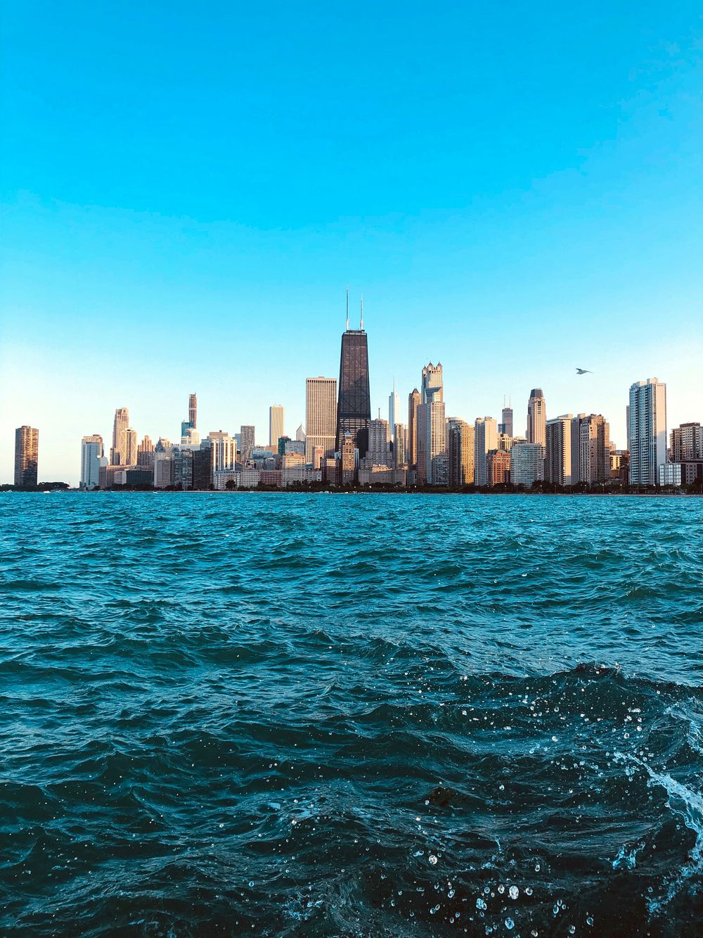 Chicago skyline at dusk